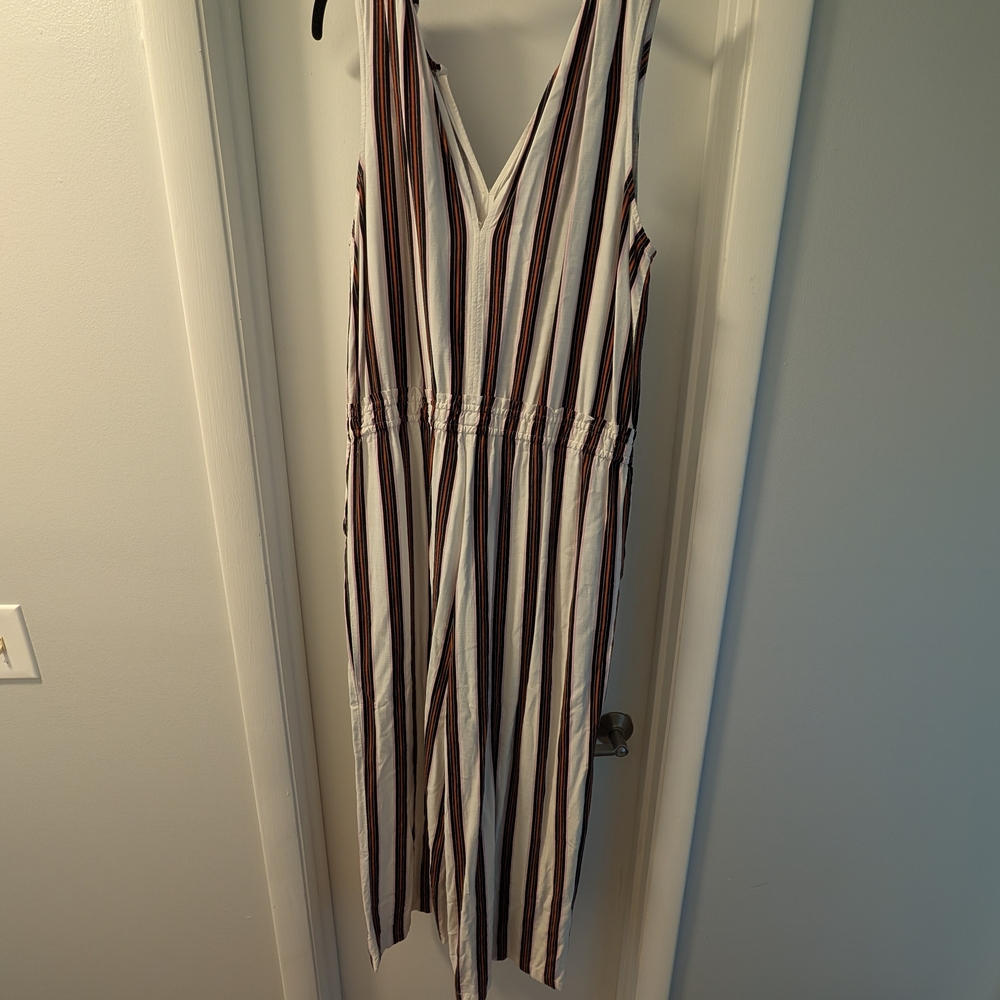 LOFT Striped Jumpsuit